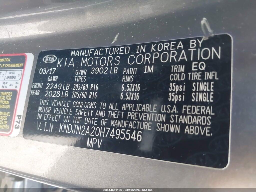 KNDJN2A20H7495546 2017 KIA SOUL photo no. 9