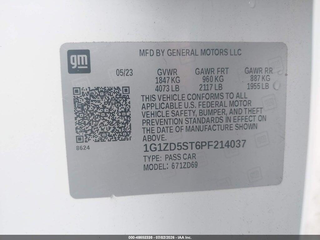 1G1ZD5ST6PF214037 2023 CHEVROLET MALIBU photo no. 9
