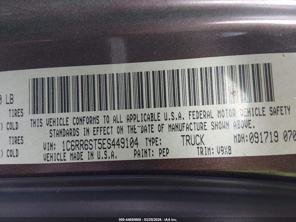 1C6RR6ST5ES449104 2014 RAM 1500 photo no. 9