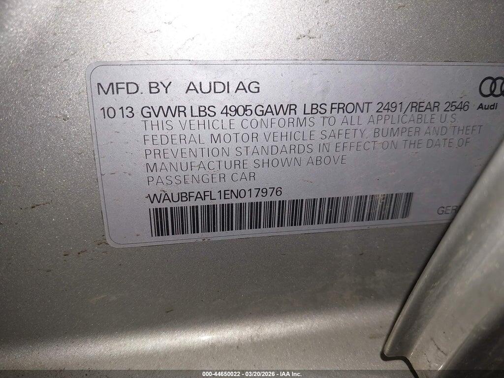 WAUBFAFL1EN017976 2014 AUDI A4 photo no. 9