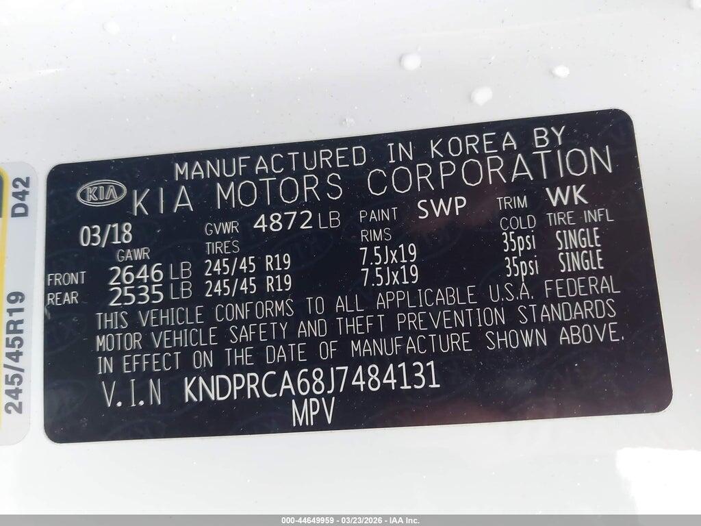 KNDPRCA68J7484131 2018 KIA SPORTAGE photo no. 9