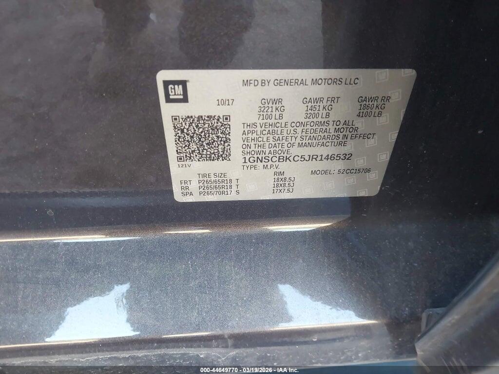 1GNSCBKC5JR146532 2018 CHEVROLET TAHOE photo no. 9