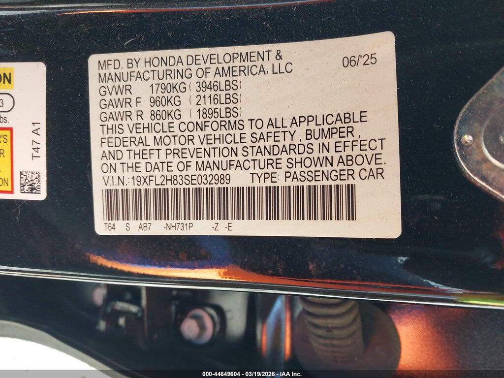 19XFL2H83SE032989 2025 HONDA CIVIC SEDAN photo no. 9