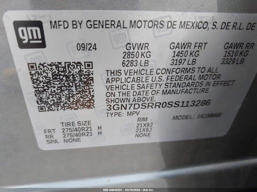 3GN7DSRR0SS113286 2025 CHEVROLET EQUINOX EV photo no. 9