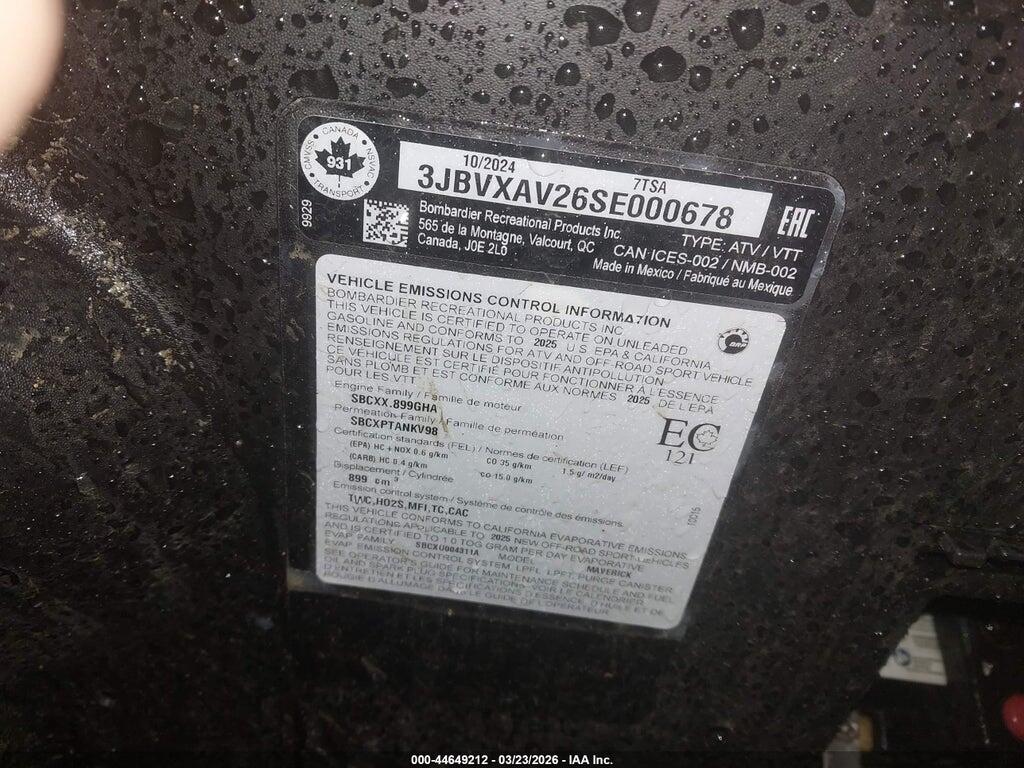 3JBVXAV26SE000678 2025 CAN-AM MAVERICK X3 photo no. 10