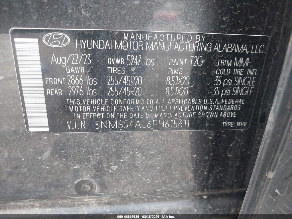 5NMS54AL6PH615611 2023 HYUNDAI SANTA FE photo no. 9