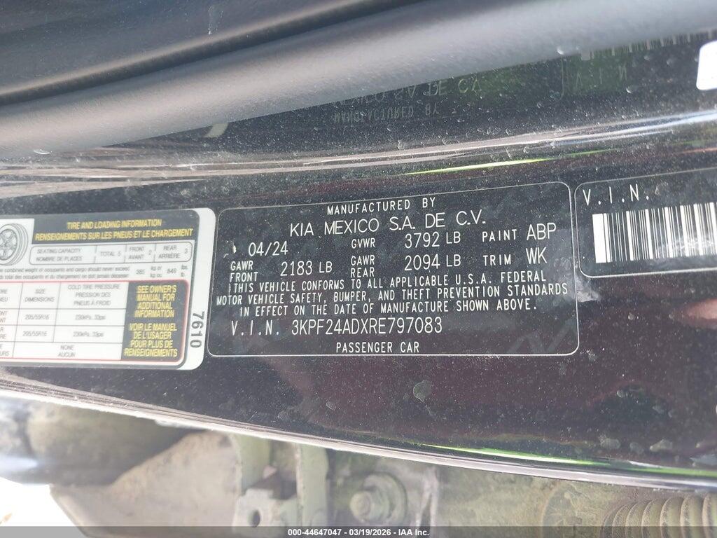 3KPF24ADXRE797083 2024 KIA FORTE photo no. 9