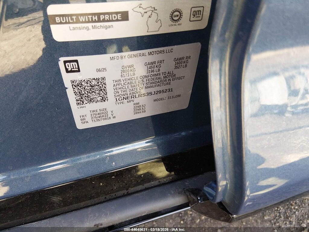 1GNERLRS3SJ295231 2025 CHEVROLET TRAVERSE photo no. 9