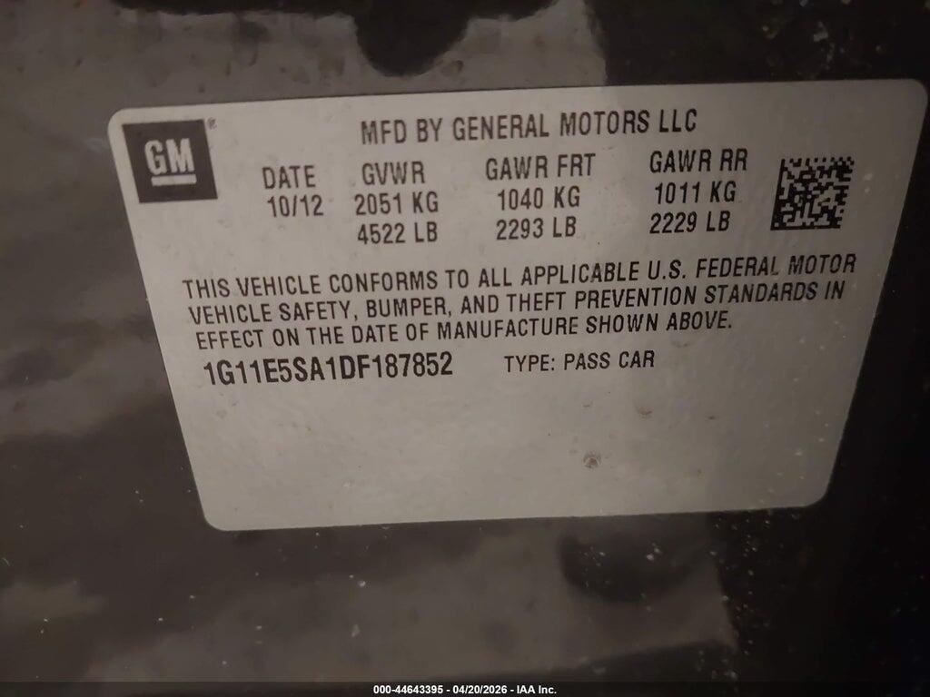 1G11E5SA1DF187852 2013 CHEVROLET MALIBU photo no. 9