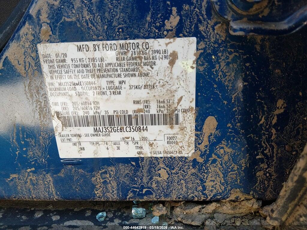 MAJ3S2GE6LC350844 2020 FORD ECOSPORT photo no. 9