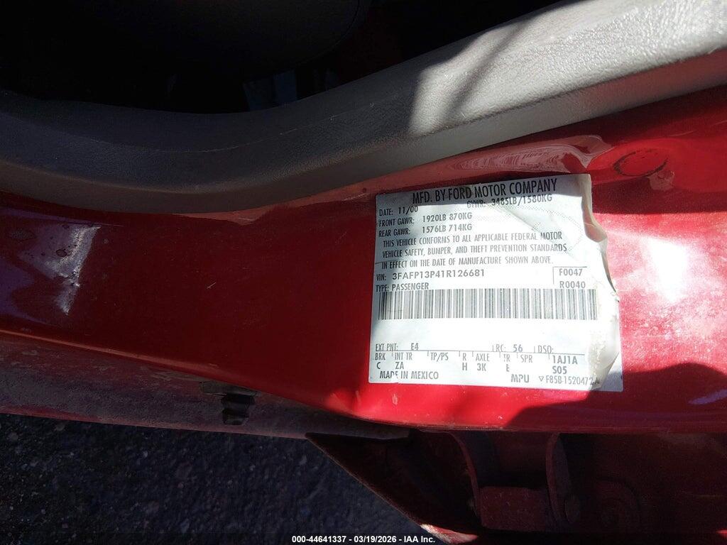 3FAFP13P41R126681 2001 FORD ESCORT photo no. 9