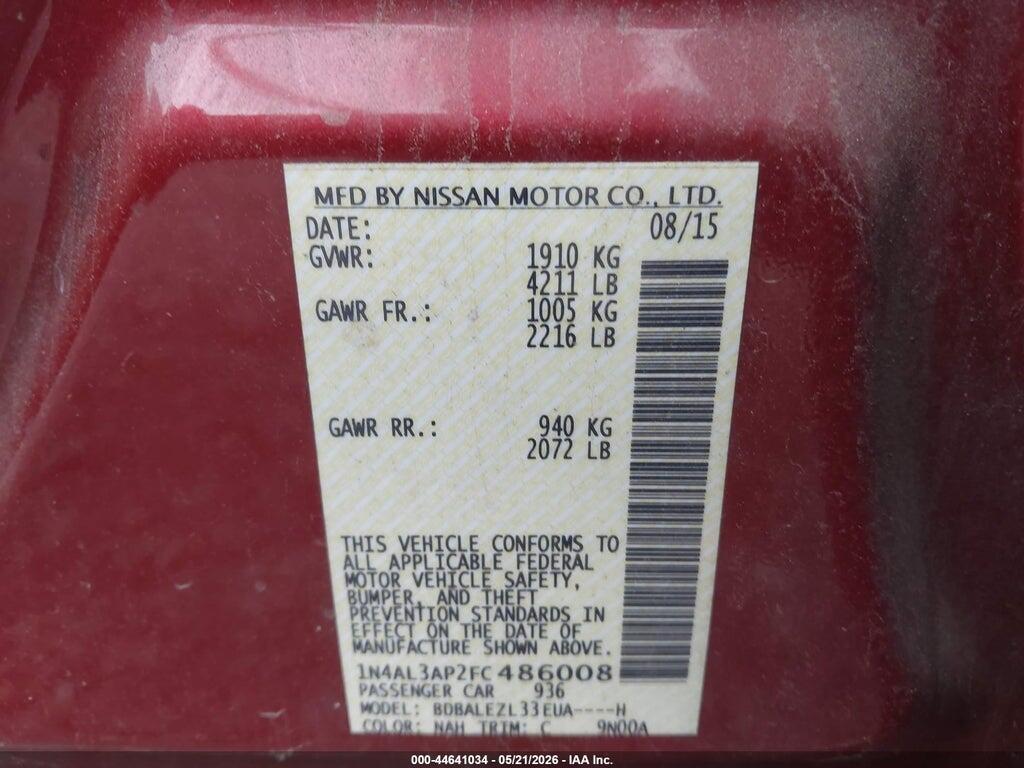 1N4AL3AP2FC486008 2015 NISSAN ALTIMA photo no. 9