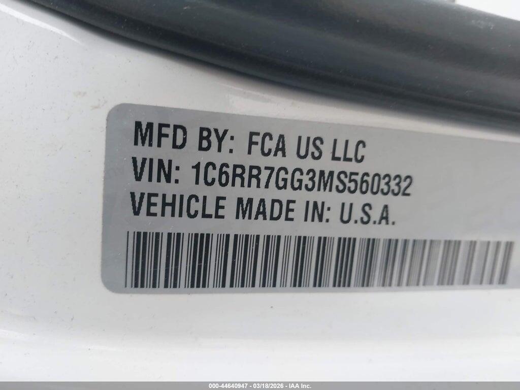 1C6RR7GG3MS560332 2021 RAM 1500 CLASSIC photo no. 9