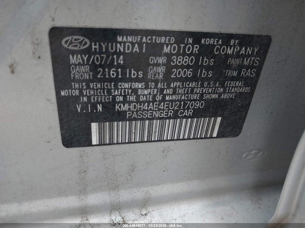 KMHDH4AE4EU217090 2014 HYUNDAI ELANTRA photo no. 9