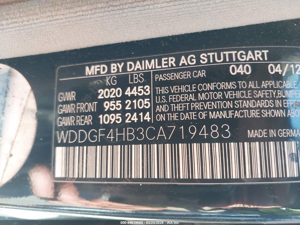 WDDGF4HB3CA719483 2012 MERCEDES-BENZ C 250 photo no. 9