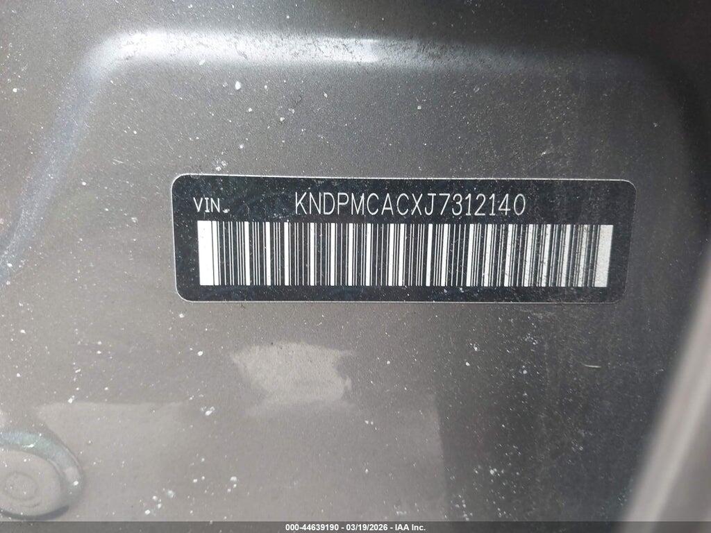 KNDPMCACXJ7312140 2018 KIA SPORTAGE photo no. 9