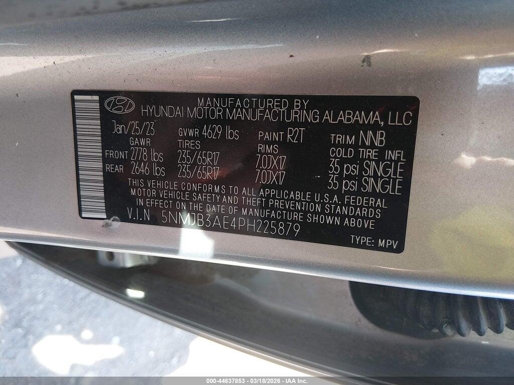 5NMJB3AE4PH225879 2023 HYUNDAI TUCSON photo no. 9
