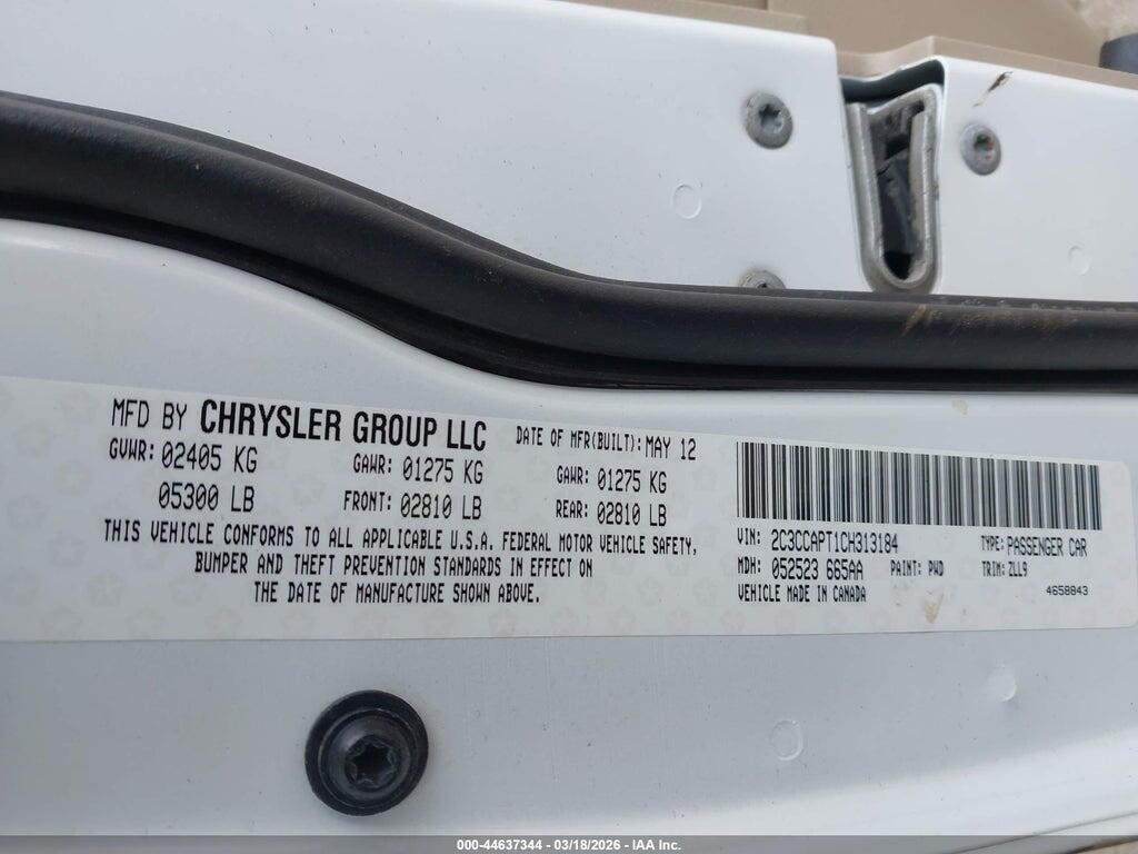 2C3CCAPT1CH313184 2012 CHRYSLER 300C photo no. 9