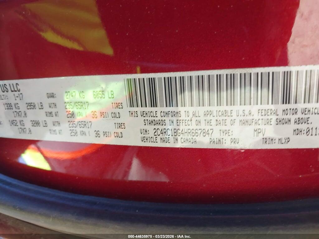 2C4RC1BG4HR667847 2017 CHRYSLER PACIFICA photo no. 9