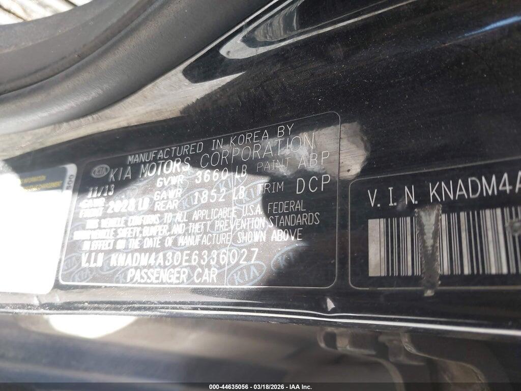 KNADM4A30E6336027 2014 KIA RIO photo no. 9
