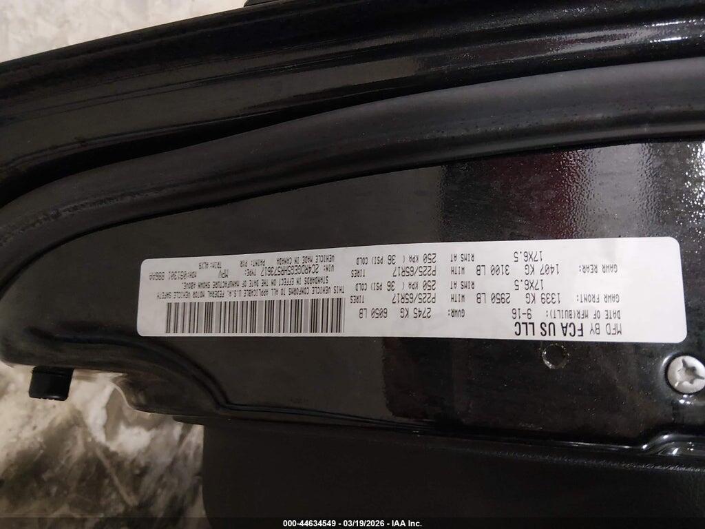 2C4RDGEG5HR573617 2017 DODGE GRAND CARAVAN photo no. 9