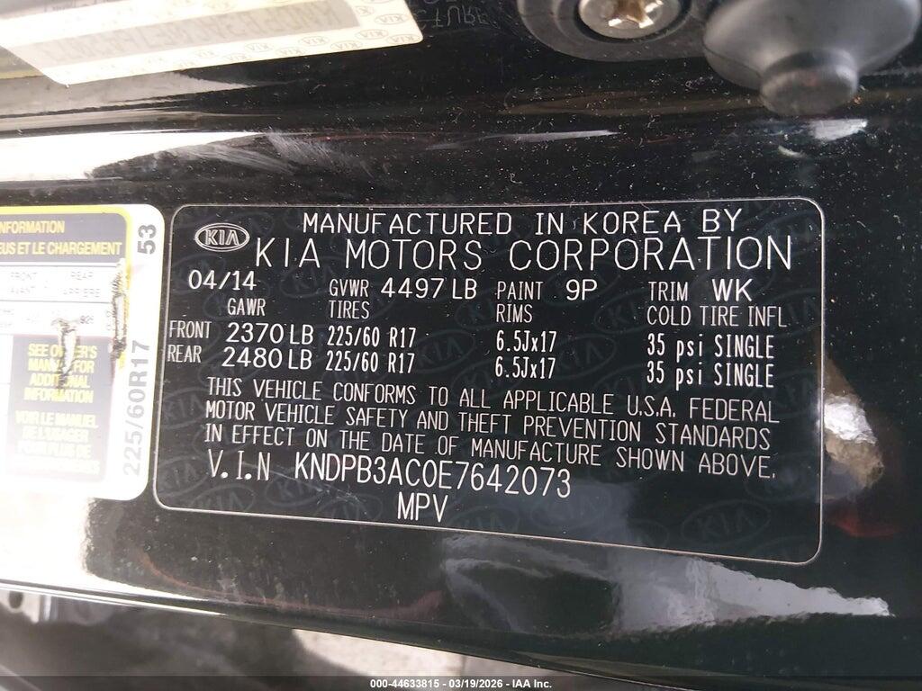 KNDPB3AC0E7642073 2014 KIA SPORTAGE photo no. 9