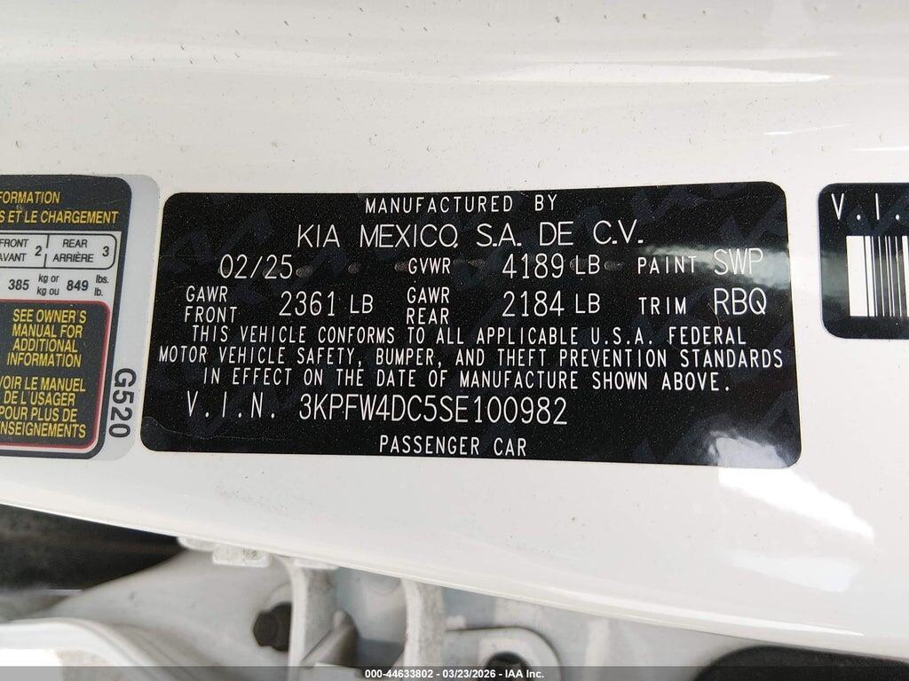 3KPFW4DC5SE100982 2025 KIA K4 photo no. 9