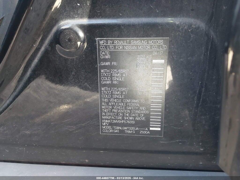 KNMAT2MV6HP576319 2017 NISSAN ROGUE photo no. 9