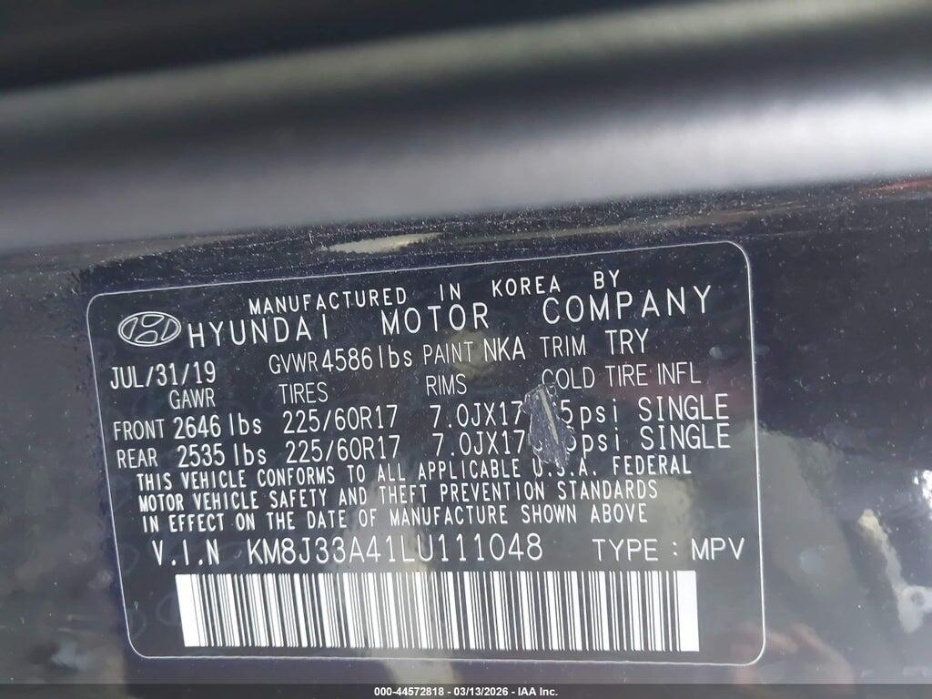 KM8J33A41LU111048 2020 HYUNDAI TUCSON photo no. 9