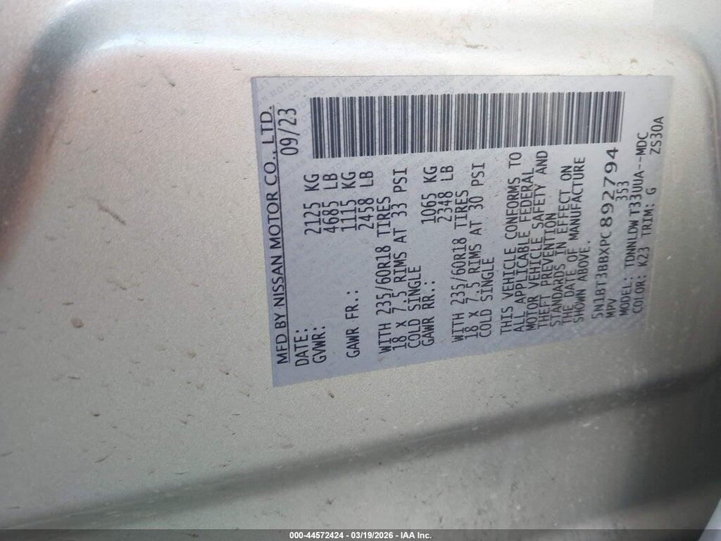 5N1BT3BBXPC892794 2023 NISSAN ROGUE photo no. 9
