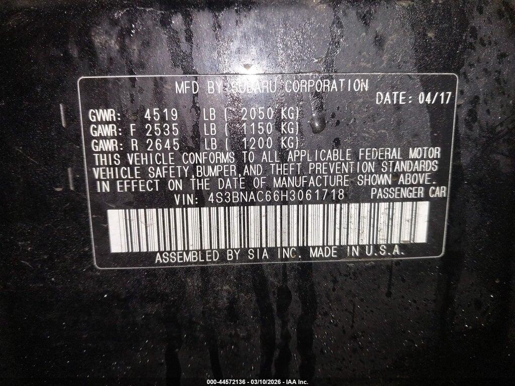 4S3BNAC66H3061718 2017 SUBARU LEGACY photo no. 9