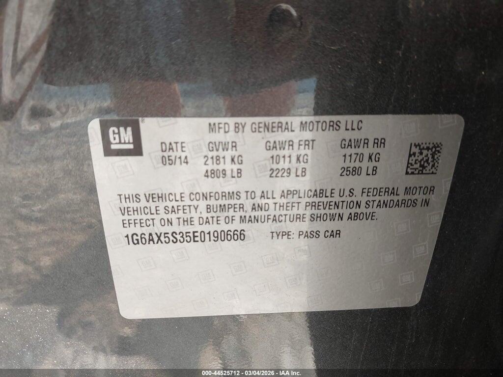 1G6AX5S35E0190666 2014 CADILLAC CTS photo no. 9