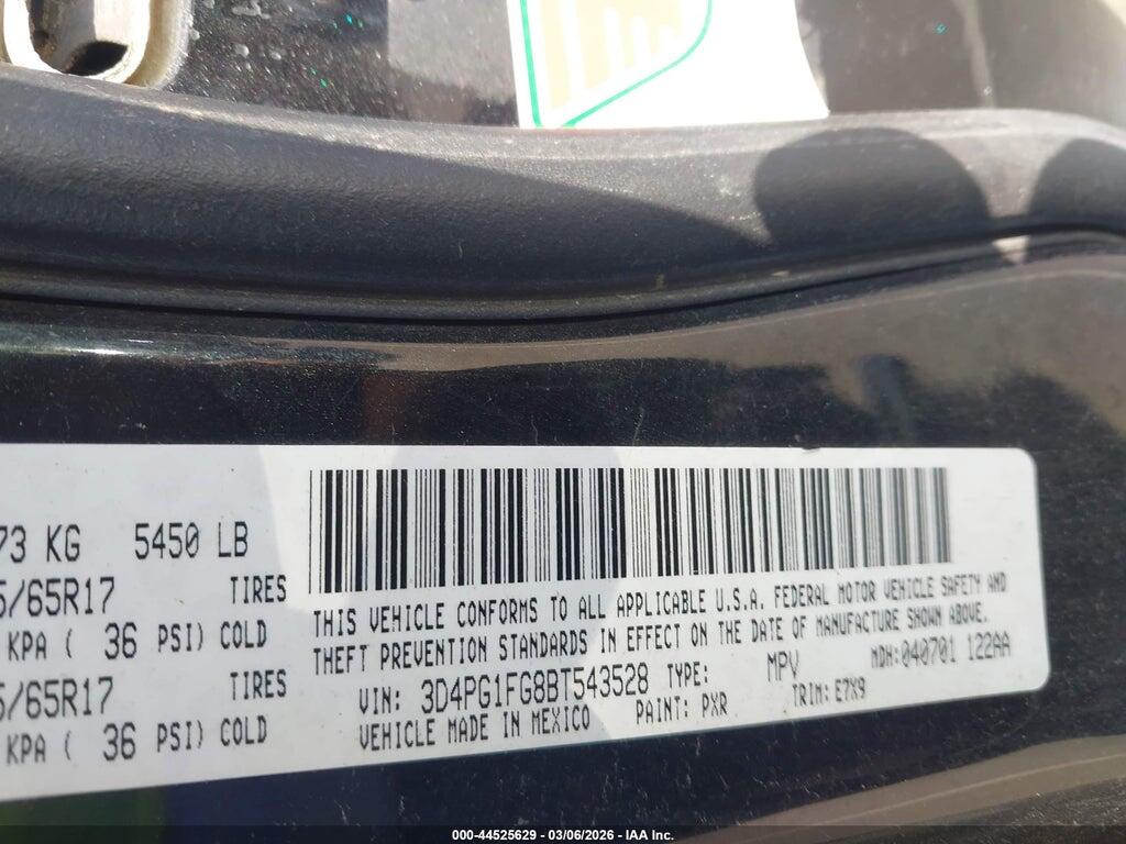3D4PG1FG8BT543528 2011 DODGE JOURNEY photo no. 9