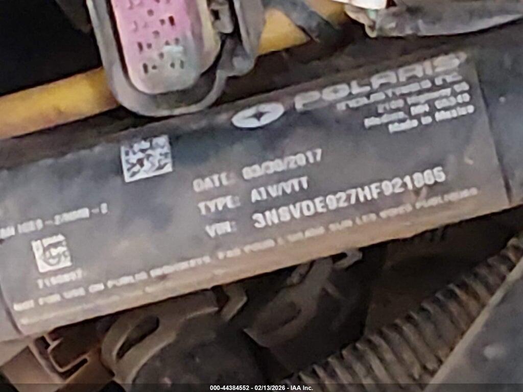3NSVDE927HF921865 2017 POLARIS RZR photo no. 10