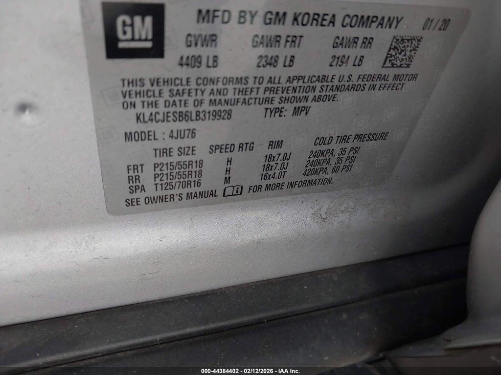 KL4CJESB6LB319928 2020 BUICK ENCORE photo no. 9