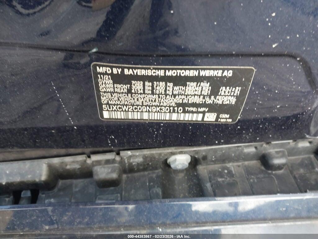5UXCW2C09N9K30110 2022 BMW X7 photo no. 9
