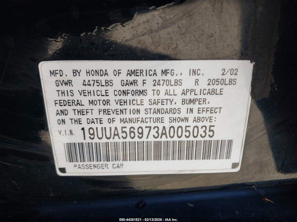 19UUA56973A005035 2003 ACURA TL photo no. 9