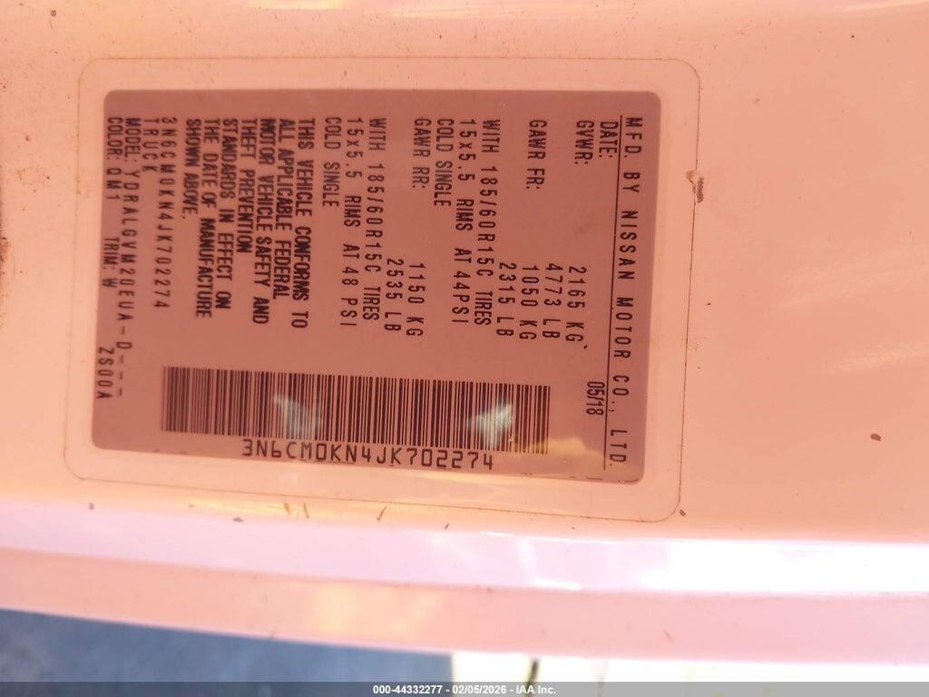 3N6CM0KN4JK702274 2018 NISSAN NV200 photo no. 9