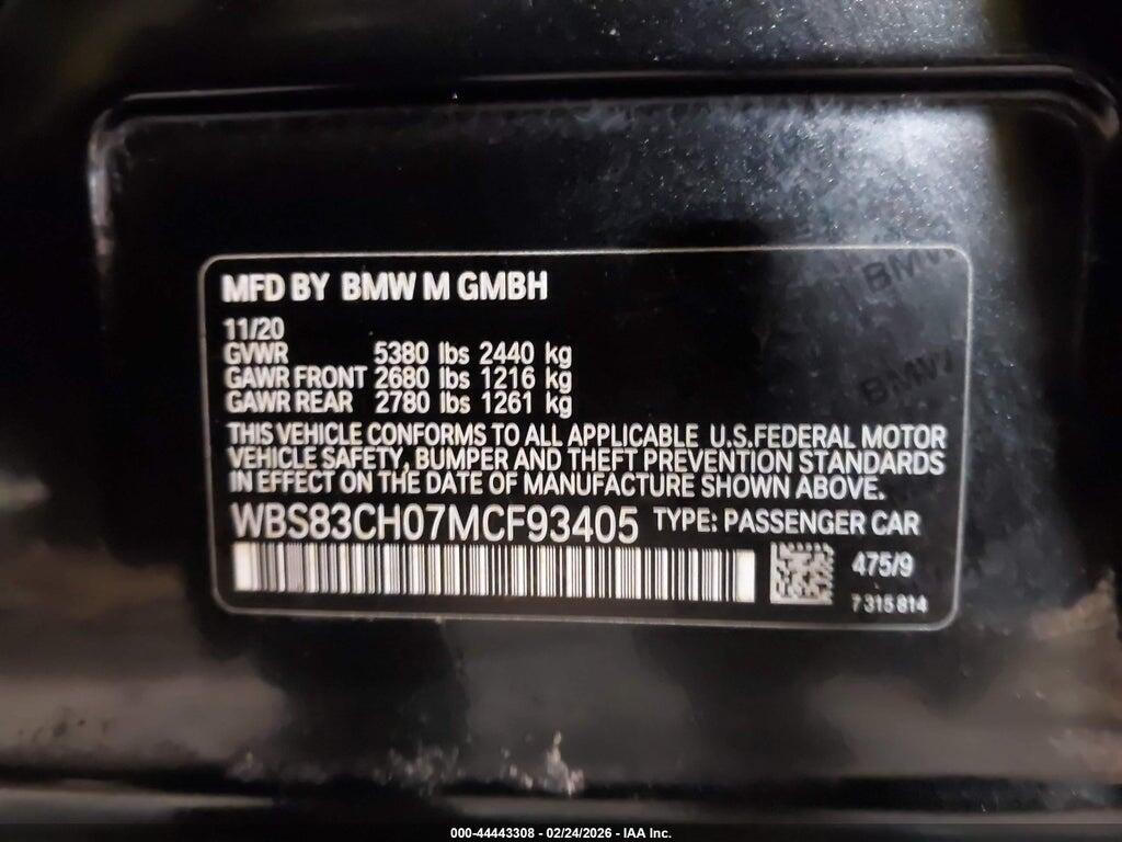 WBS83CH07MCF93405 2021 BMW M5 photo no. 9