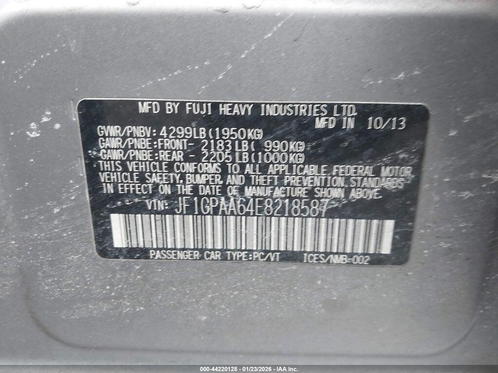 JF1GPAA64E8218587 2014 SUBARU IMPREZA photo no. 9