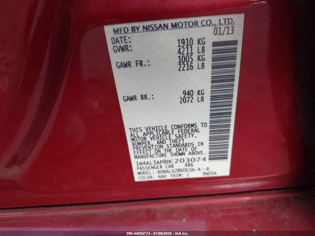 1N4AL3AP8DC203074 2013 NISSAN ALTIMA photo no. 9