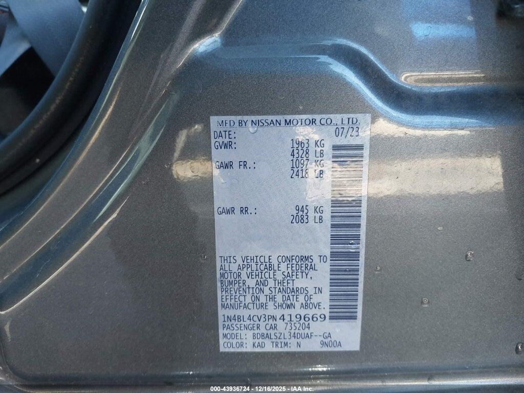 1N4BL4CV3PN419669 2023 NISSAN ALTIMA photo no. 9