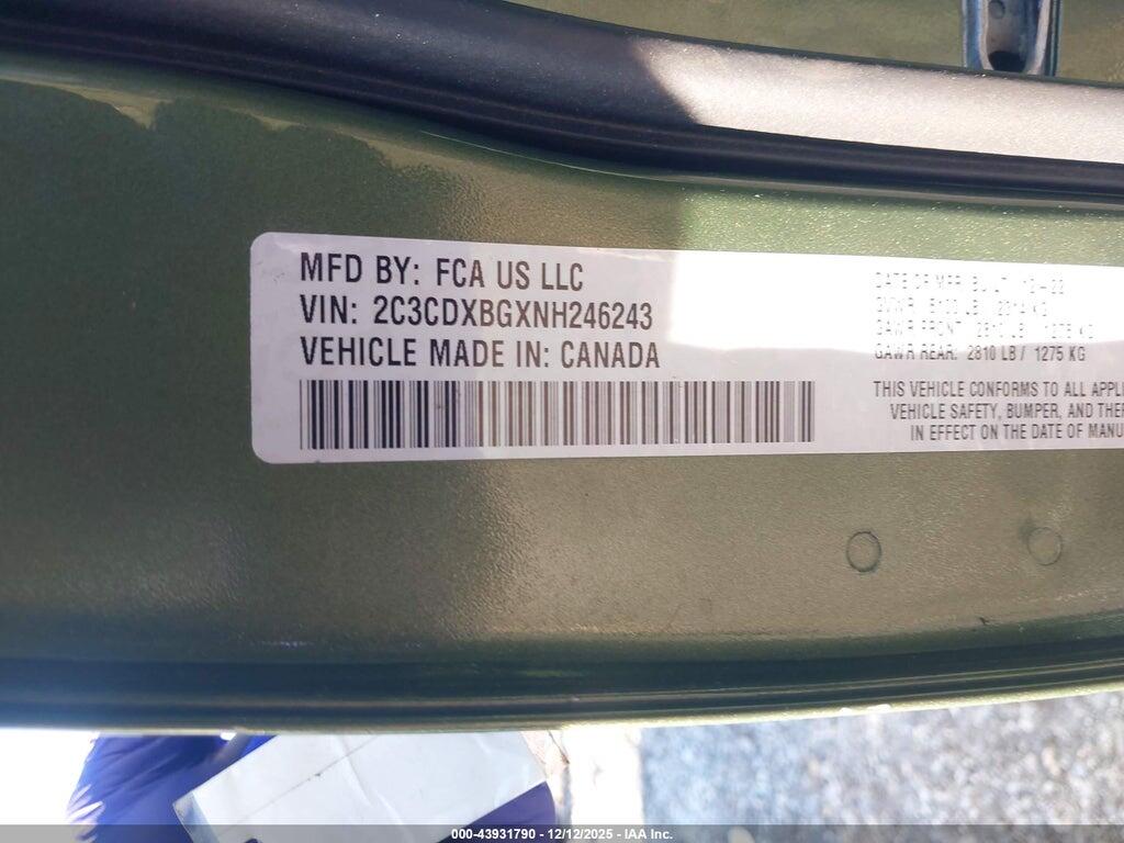 2C3CDXBGXNH246243 2022 DODGE CHARGER photo no. 9