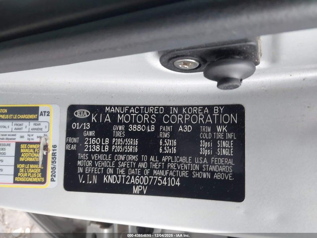 KNDJT2A60D7754104 2013 KIA SOUL photo no. 9