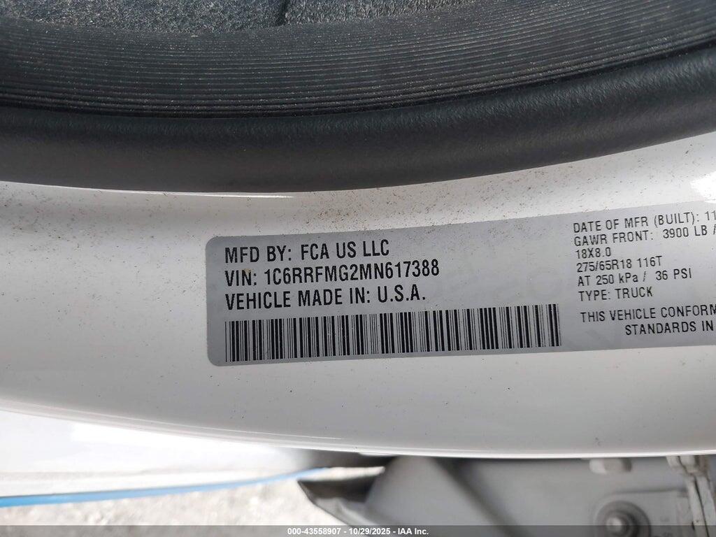 1C6RRFMG2MN617388 2021 RAM 1500 photo no. 9