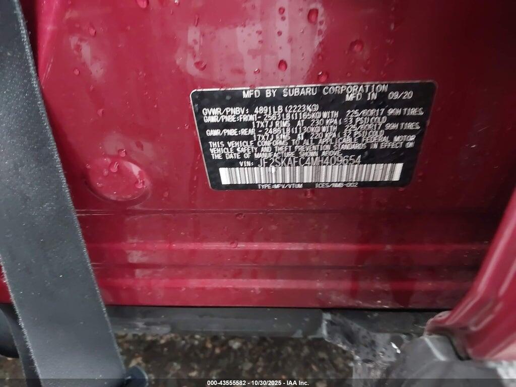 JF2SKAFC4MH409654 2021 SUBARU FORESTER photo no. 9