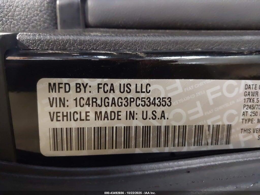 1C4RJGAG3PC534353 2023 JEEP GRAND CHEROKEE photo no. 9