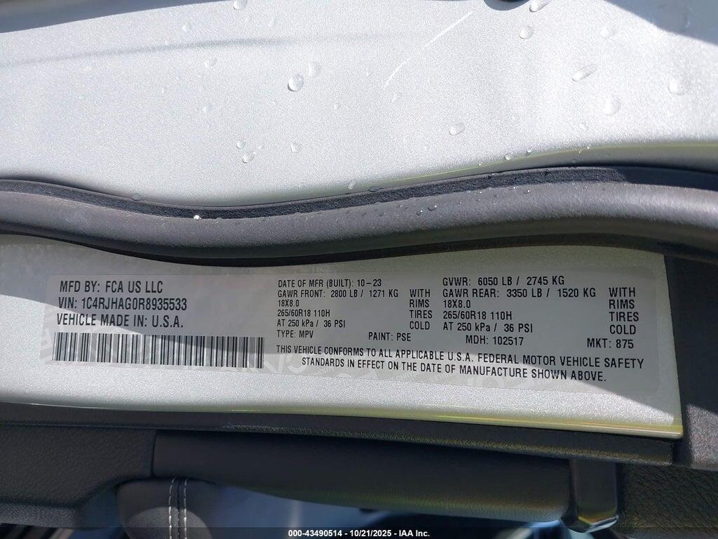 1C4RJHAG0R8935533 2024 JEEP GRAND CHEROKEE photo no. 9