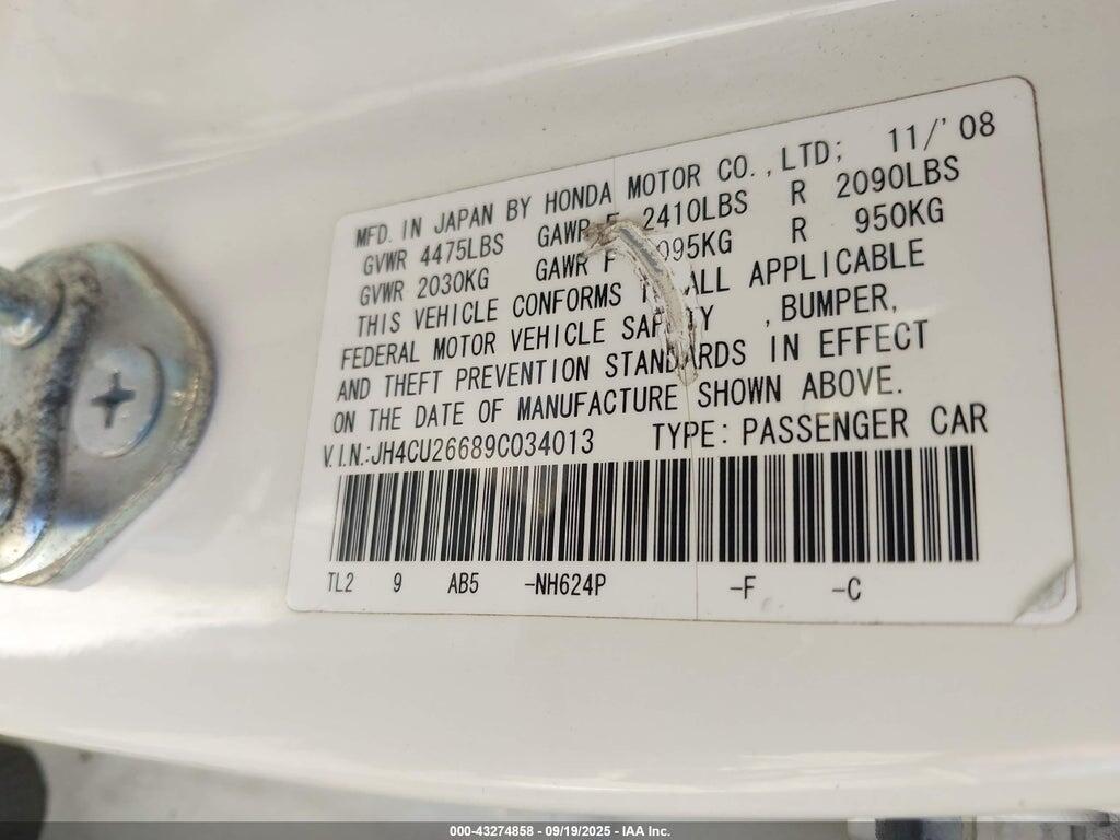 JH4CU26689C034013 2009 ACURA TSX photo no. 9