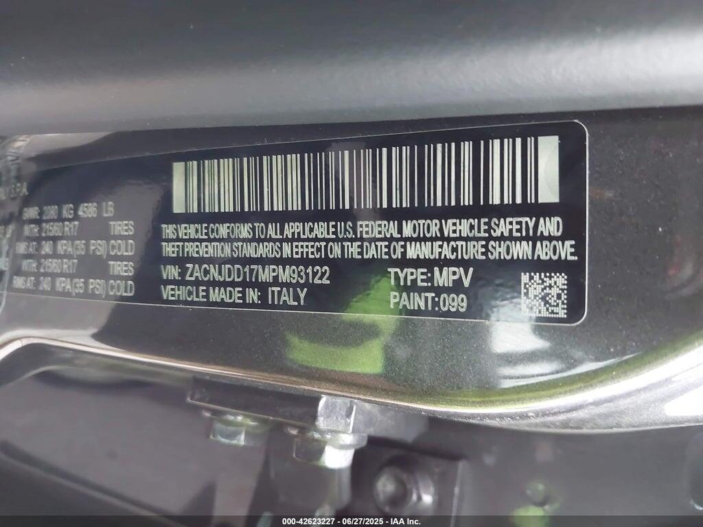 ZACNJDD17MPM93122 2021 JEEP RENEGADE photo no. 9